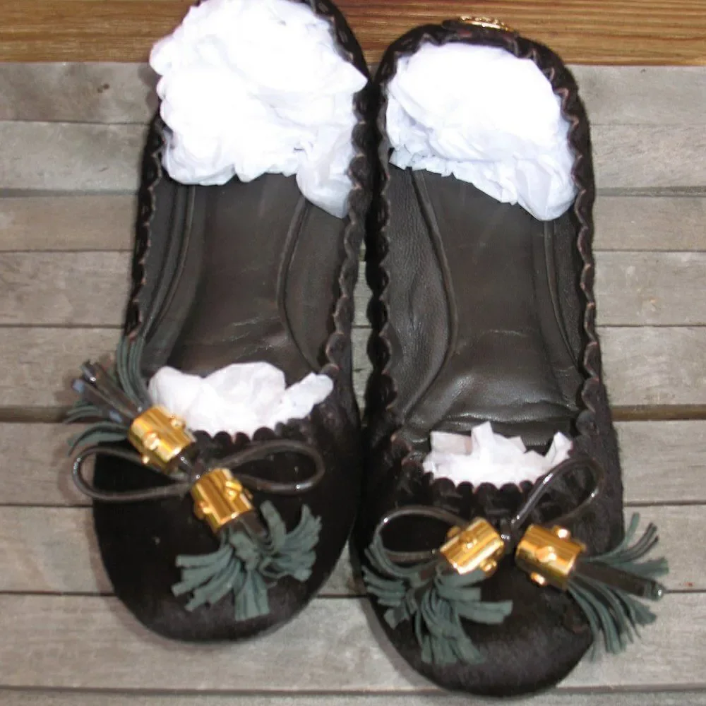 Tory Burch Black Ballet Flats